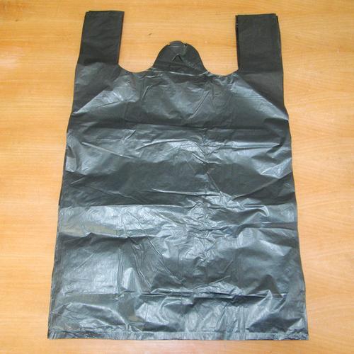 厂家直销 43*67 10cm加厚黑色背心胶袋 工厂酒店垃圾袋 25个